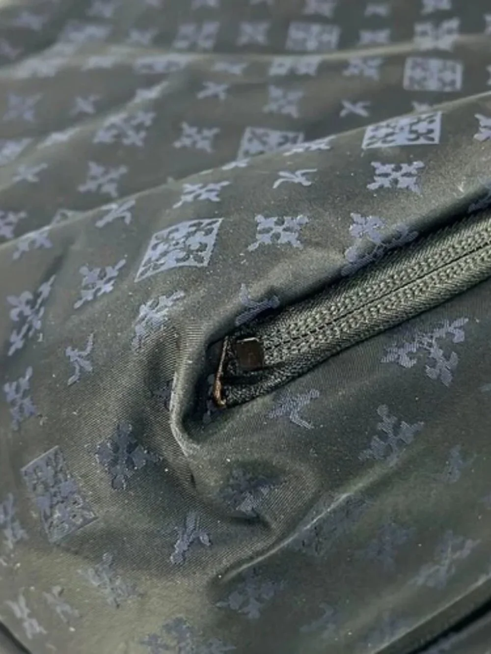 russet Black Navy Nylon Jacquard Backpack